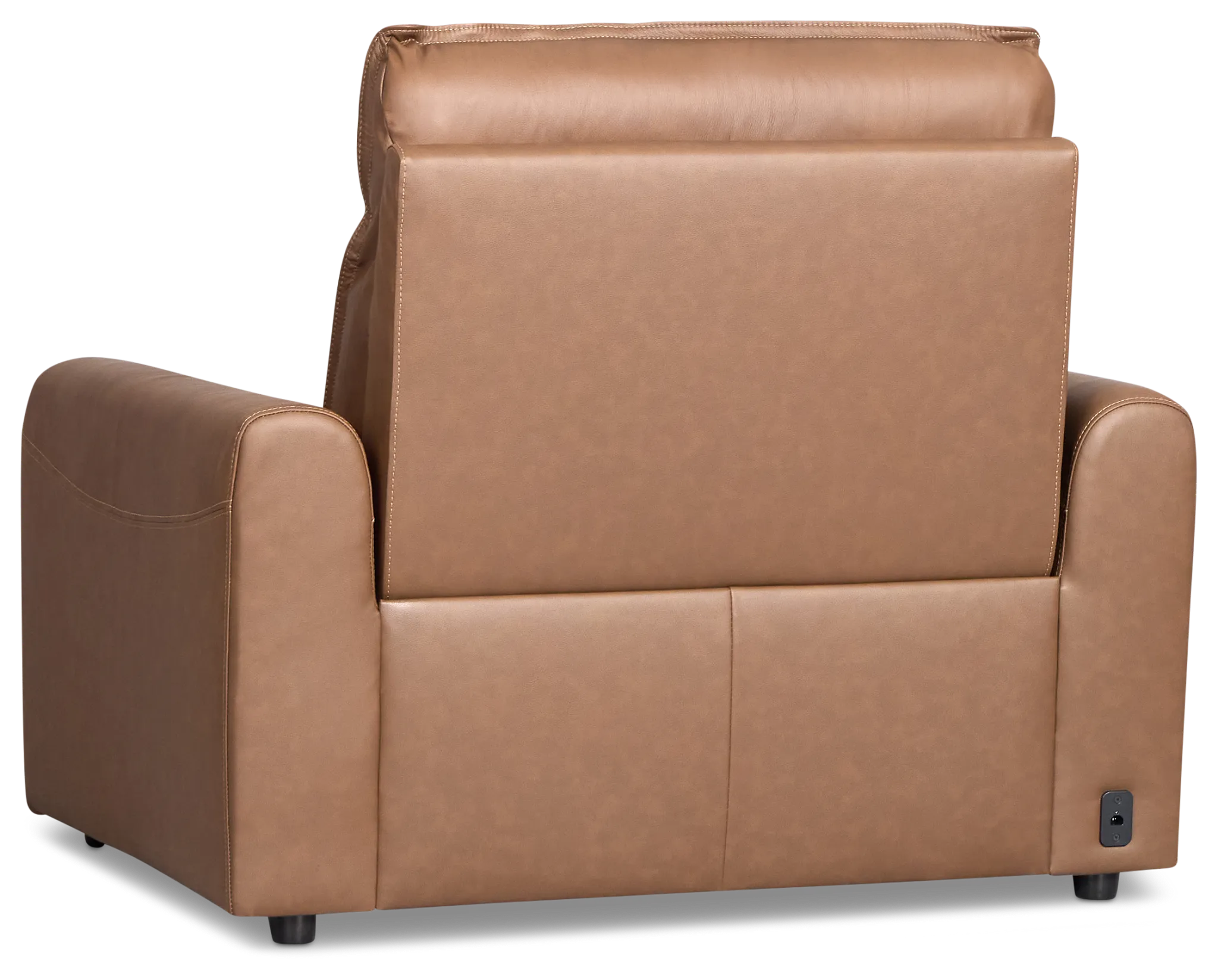 Edison Dark Brown Lthr/vinyl Power Recliner With Power Headrest