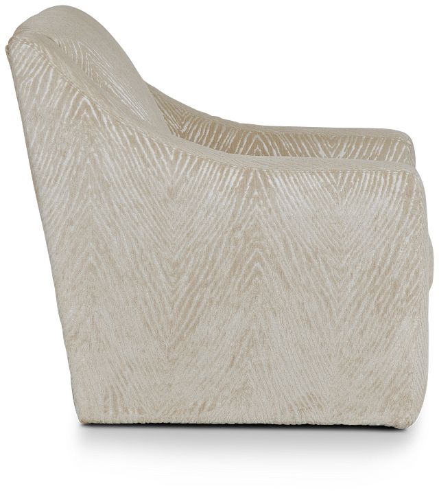 Aria Light Beige Fabric Swivel Chair