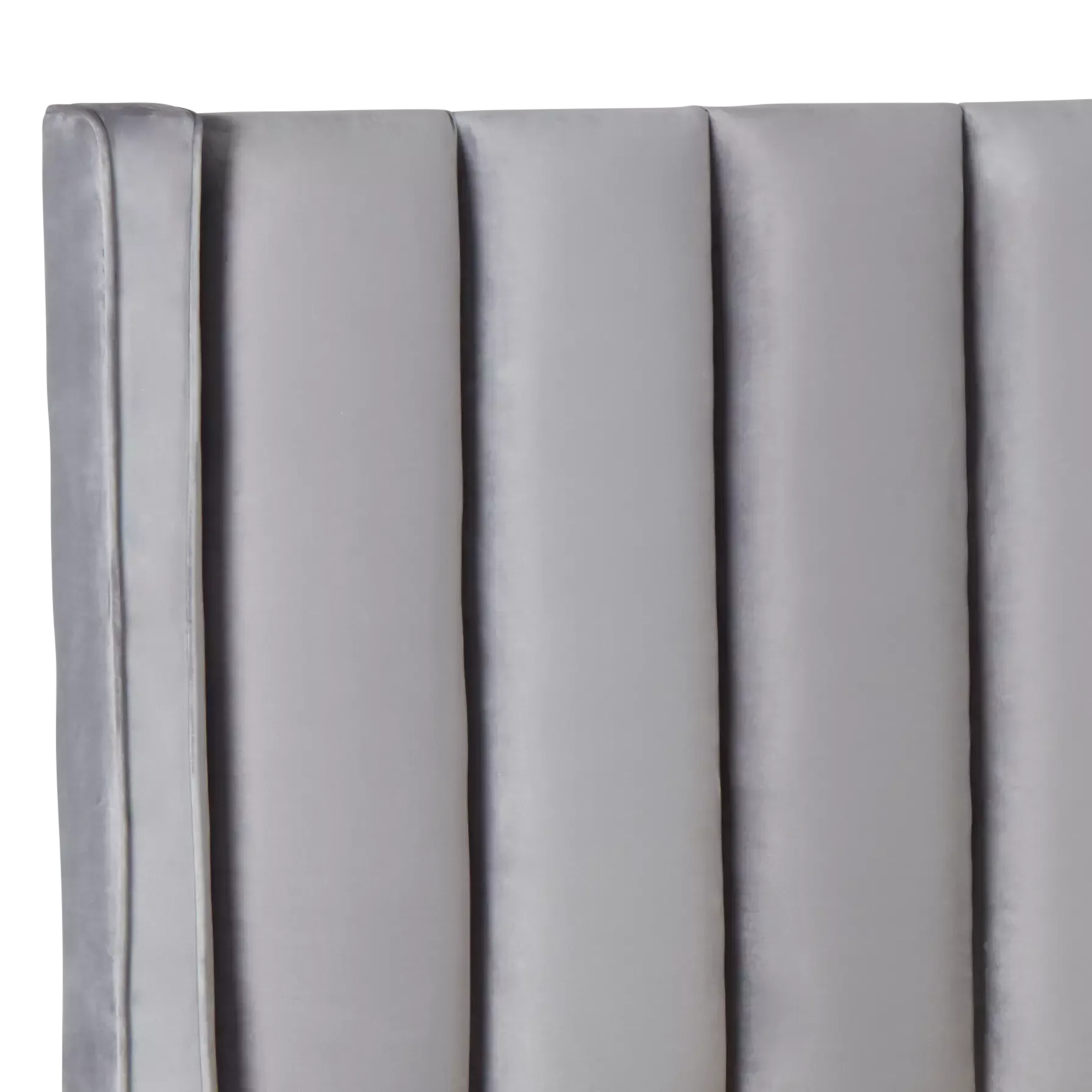 Audrey Dark Gray Velvet Platform Bed