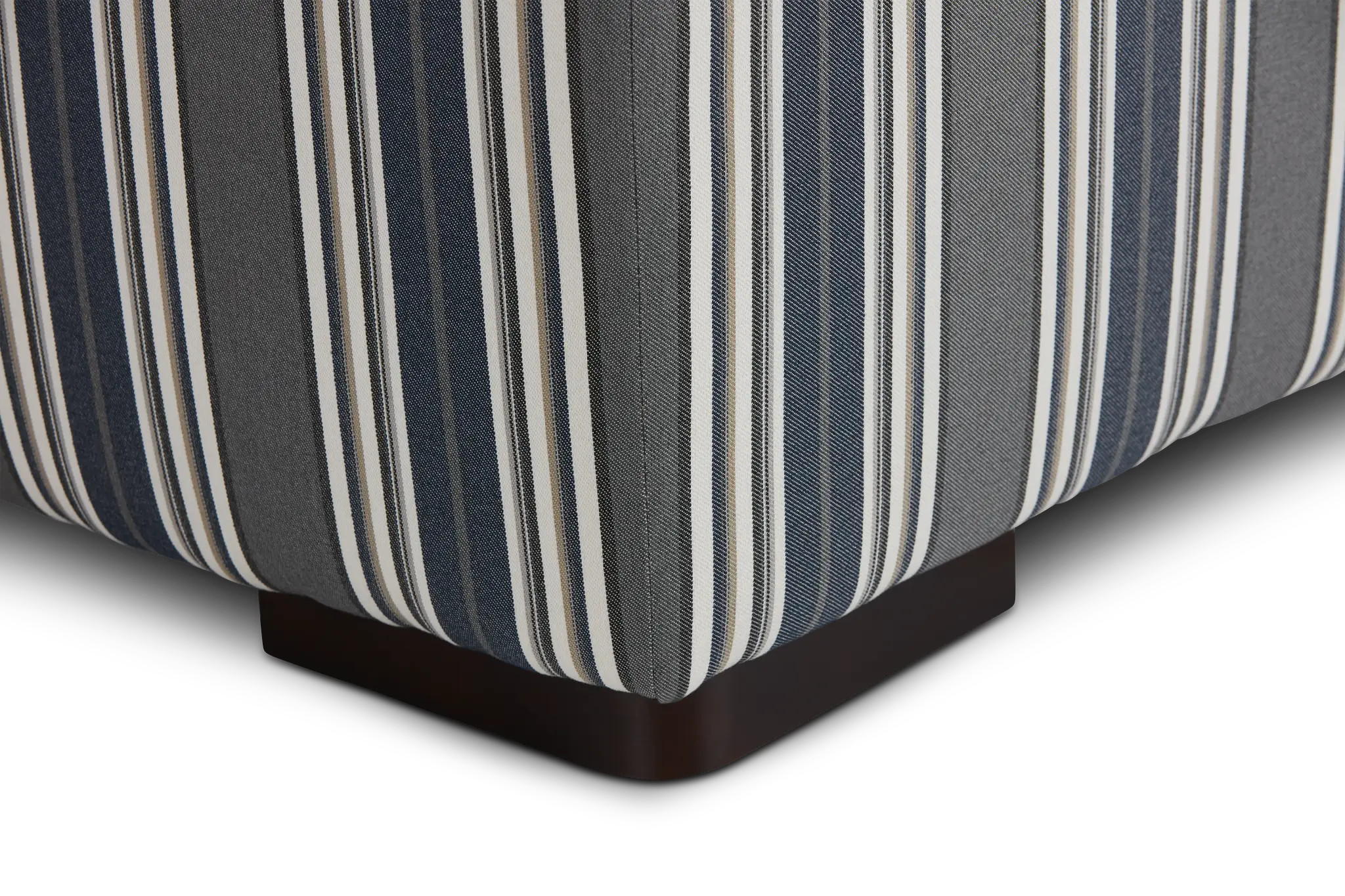 Amuse Blue Stripe Accent Ottoman Amuse Blue Stripe Accent Ottoman