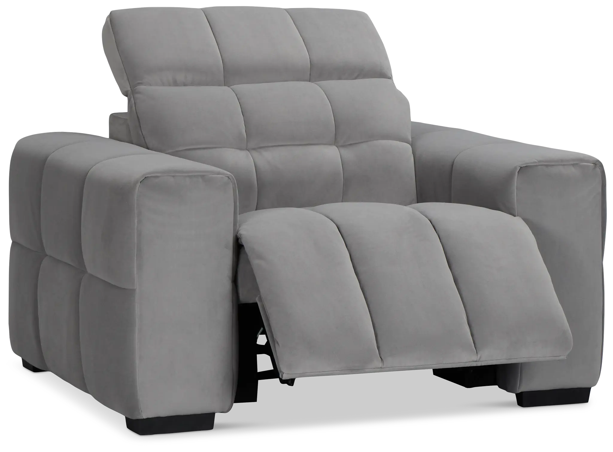 Gemma Light Gray Velvet Power Recliner Gemma Light Gray Velvet Power Recliner