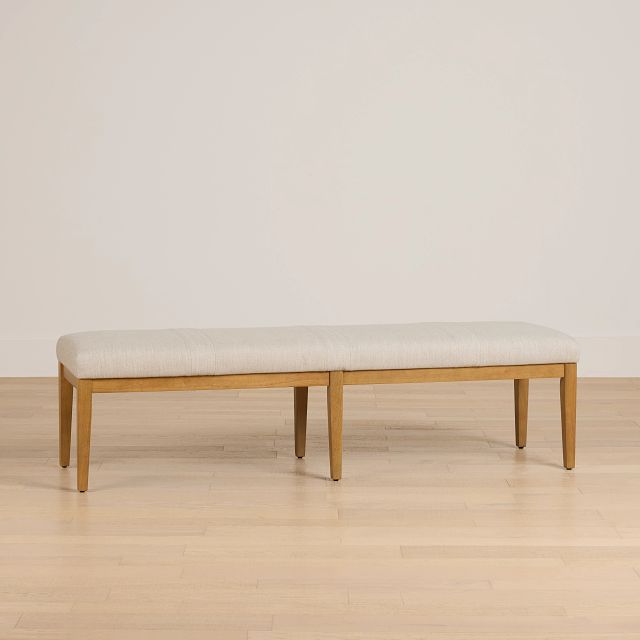 Tahoe Light Tone Upholstered Dining Bench