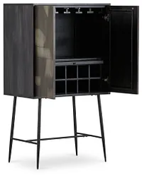 Lumi Dark Tone Wine Cabinet
