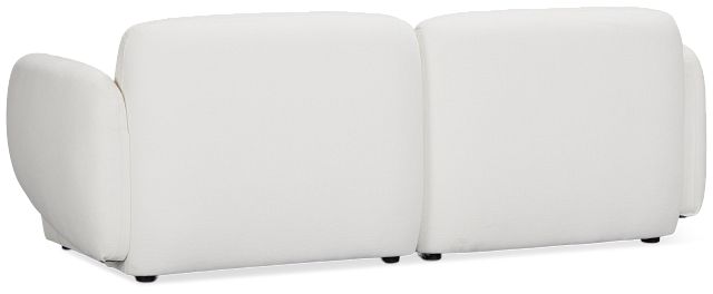 Halsey White Fabric 2 Piece Modular Sofa