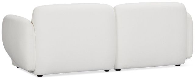 Halsey White Fabric 2-piece Modular Sofa