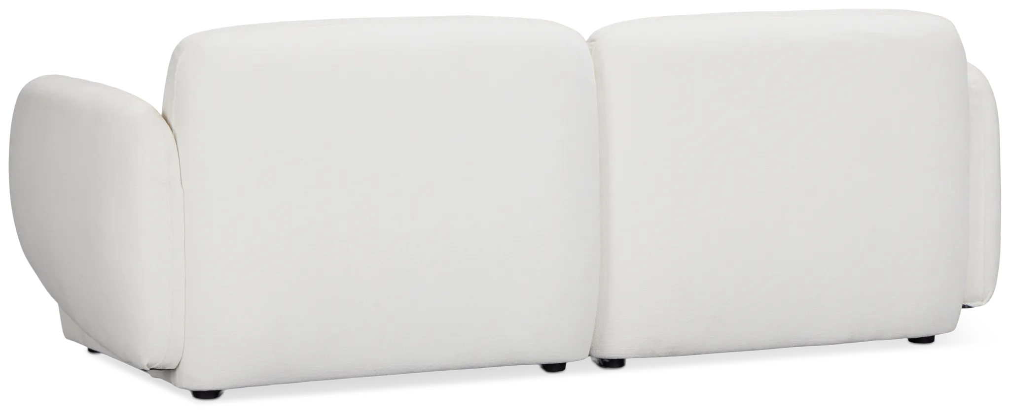 Halsey White Fabric 2-piece Modular Sofa