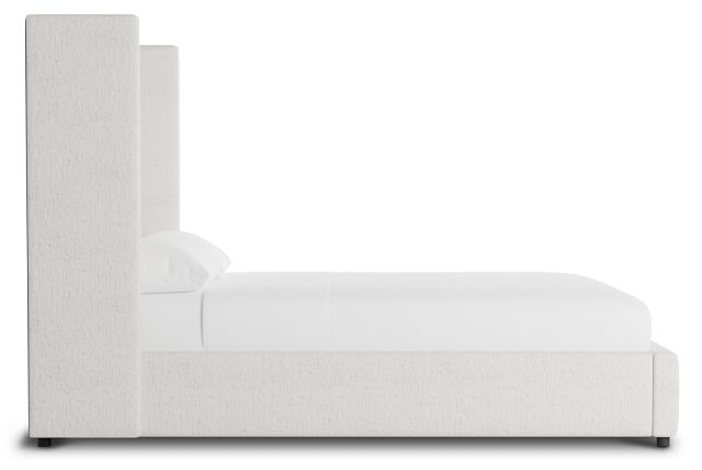 Captiva Linen Light Beige 60" Upholstered Shelter Bed