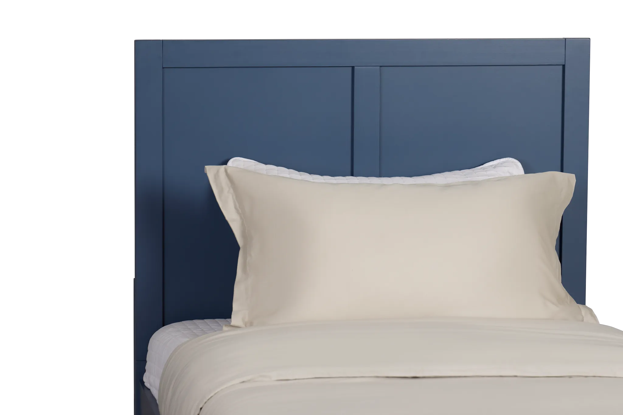 Charleston Dark Blue Panel Bed With 4 Storage Drawers