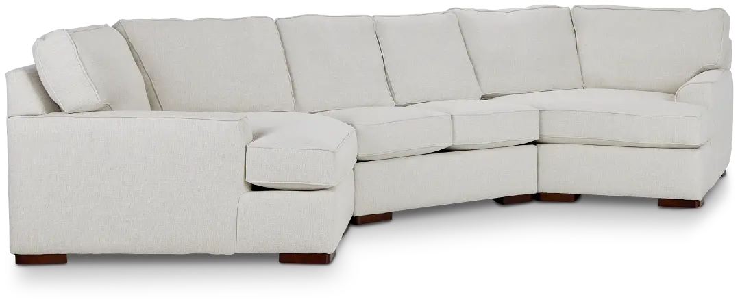 Austin White Fabric Dual Cuddler Sectional Austin White Fabric Dual Cuddler Sectional