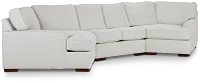Austin White Fabric Dual Cuddler Sectional