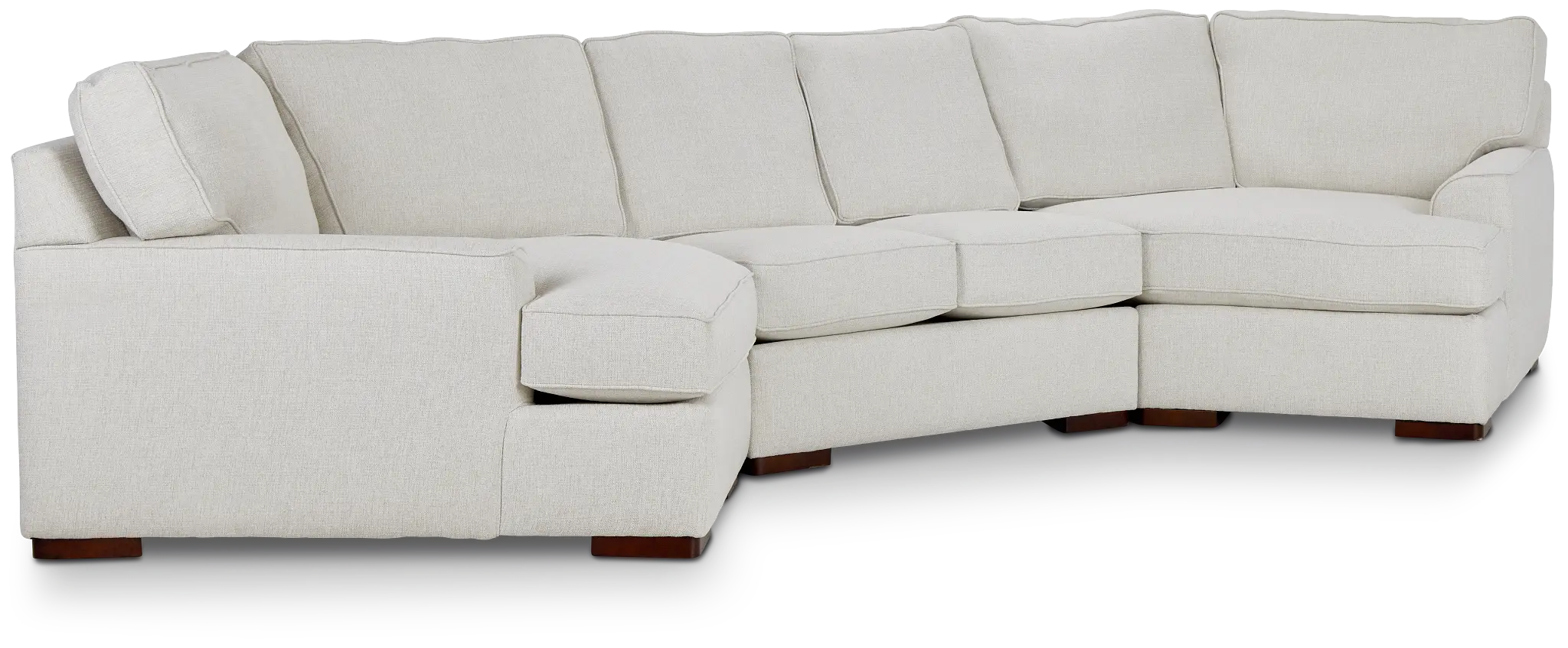 Austin White Fabric Dual Cuddler Sectional Austin White Fabric Dual Cuddler Sectional