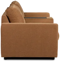 Addie Brown Fabric 2-piece Modular Storage Sofa With Console