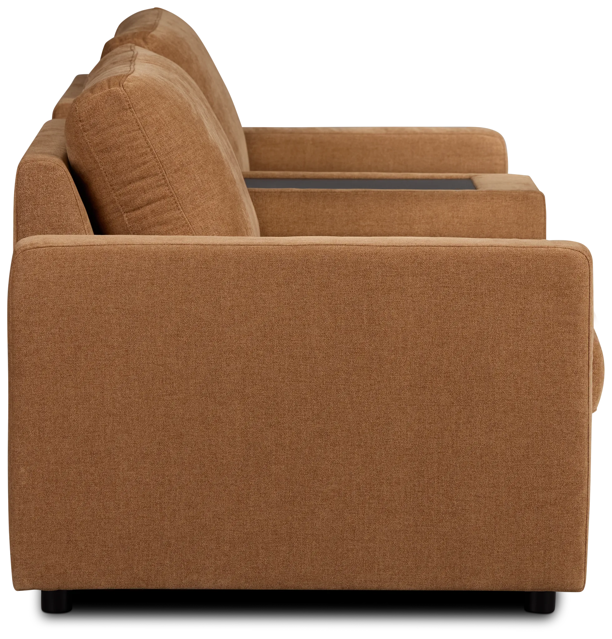 Addie Brown Fabric 2-piece Modular Storage Sofa With Console