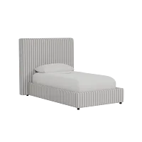 Grayton Sea Lane Light Gray 54" Upholstered Platform Bed