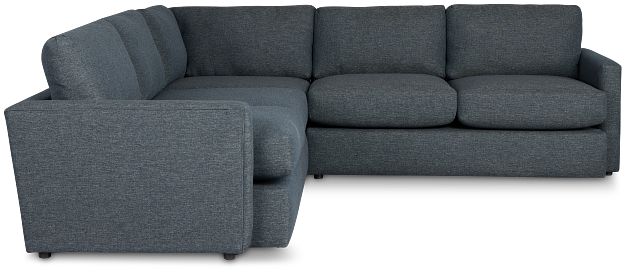 Noah Dark Blue Fabric Small Two-arm Sectional