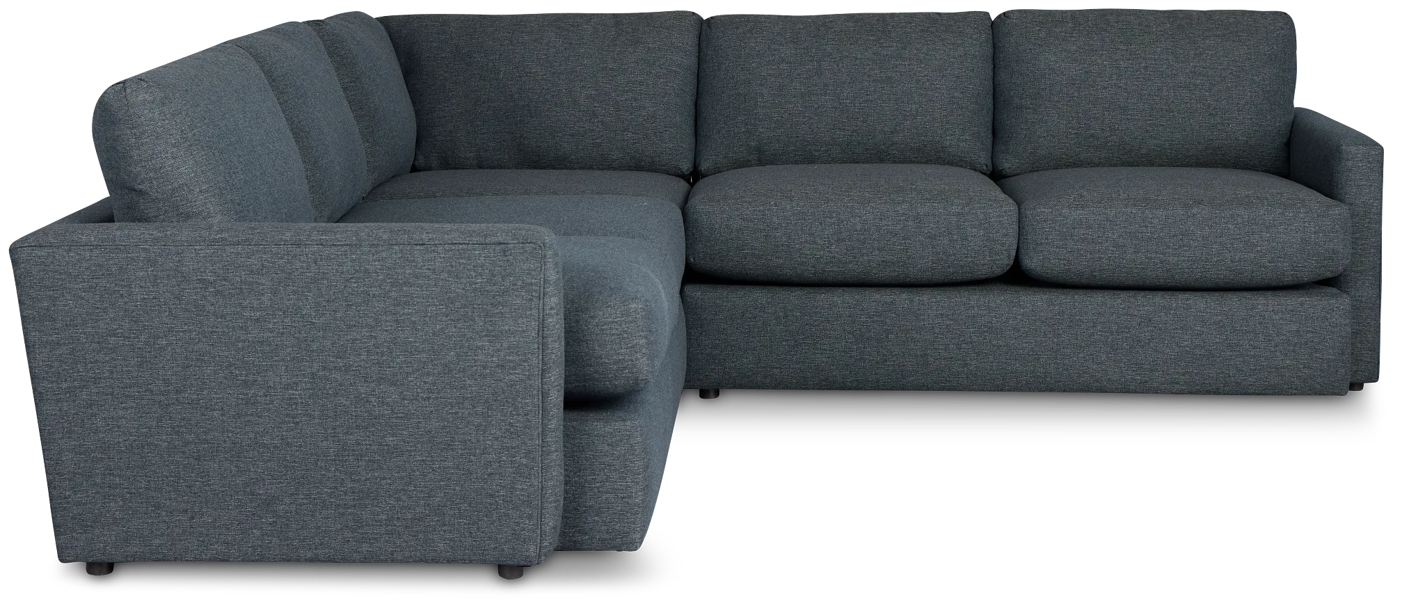 Noah Dark Blue Fabric Small Two-arm Sectional