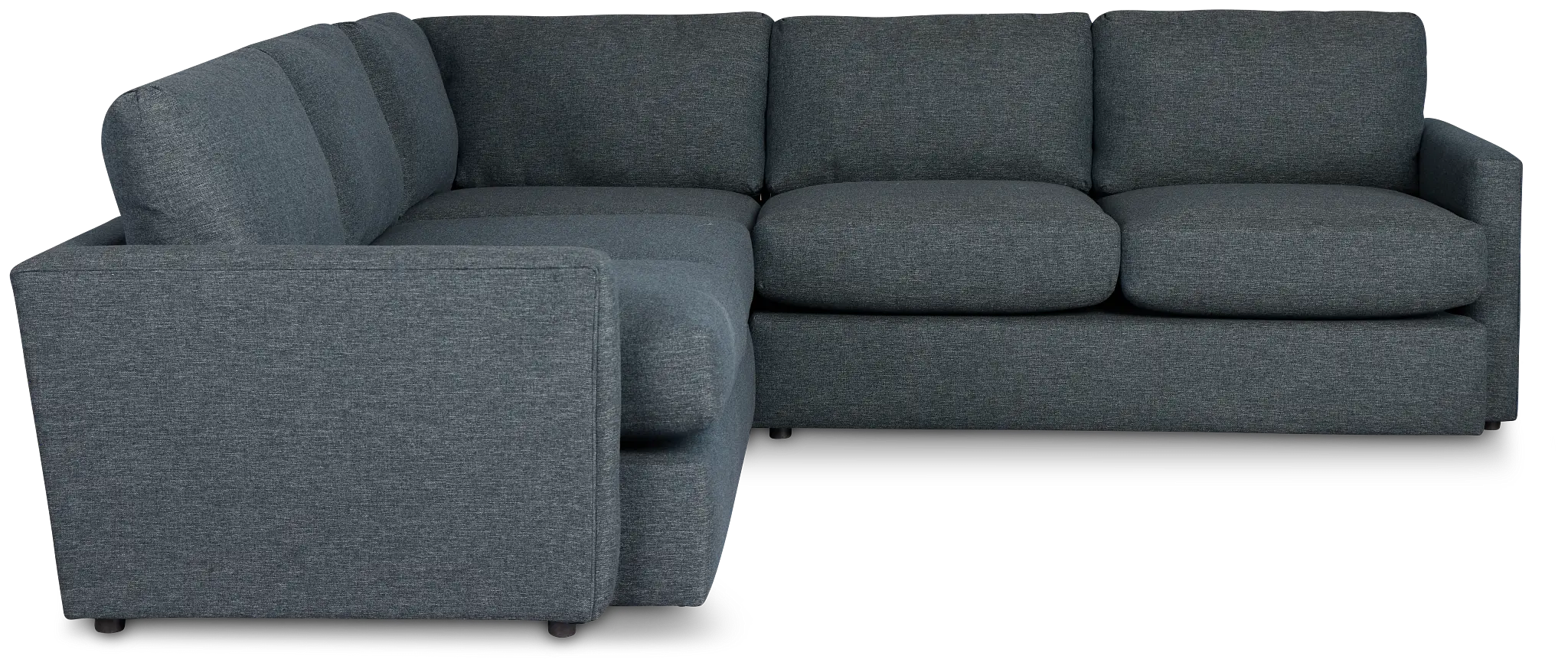 Noah Dark Blue Fabric Small Two-arm Sectional Noah Dark Blue Fabric Small Two-arm Sectional