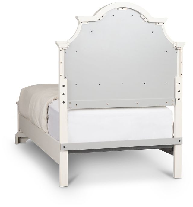 Charlotte White Uph Panel Bed