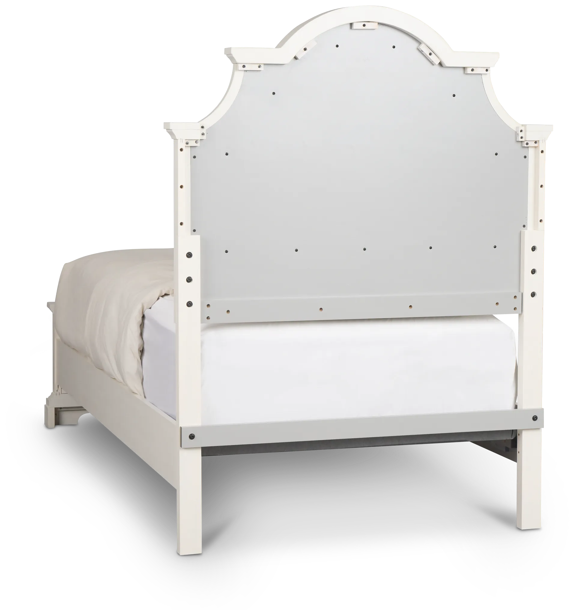 Charlotte White Uph Panel Bed