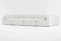 Destin Sea Lane Light Gray Fabric 8-piece Pit Sectional