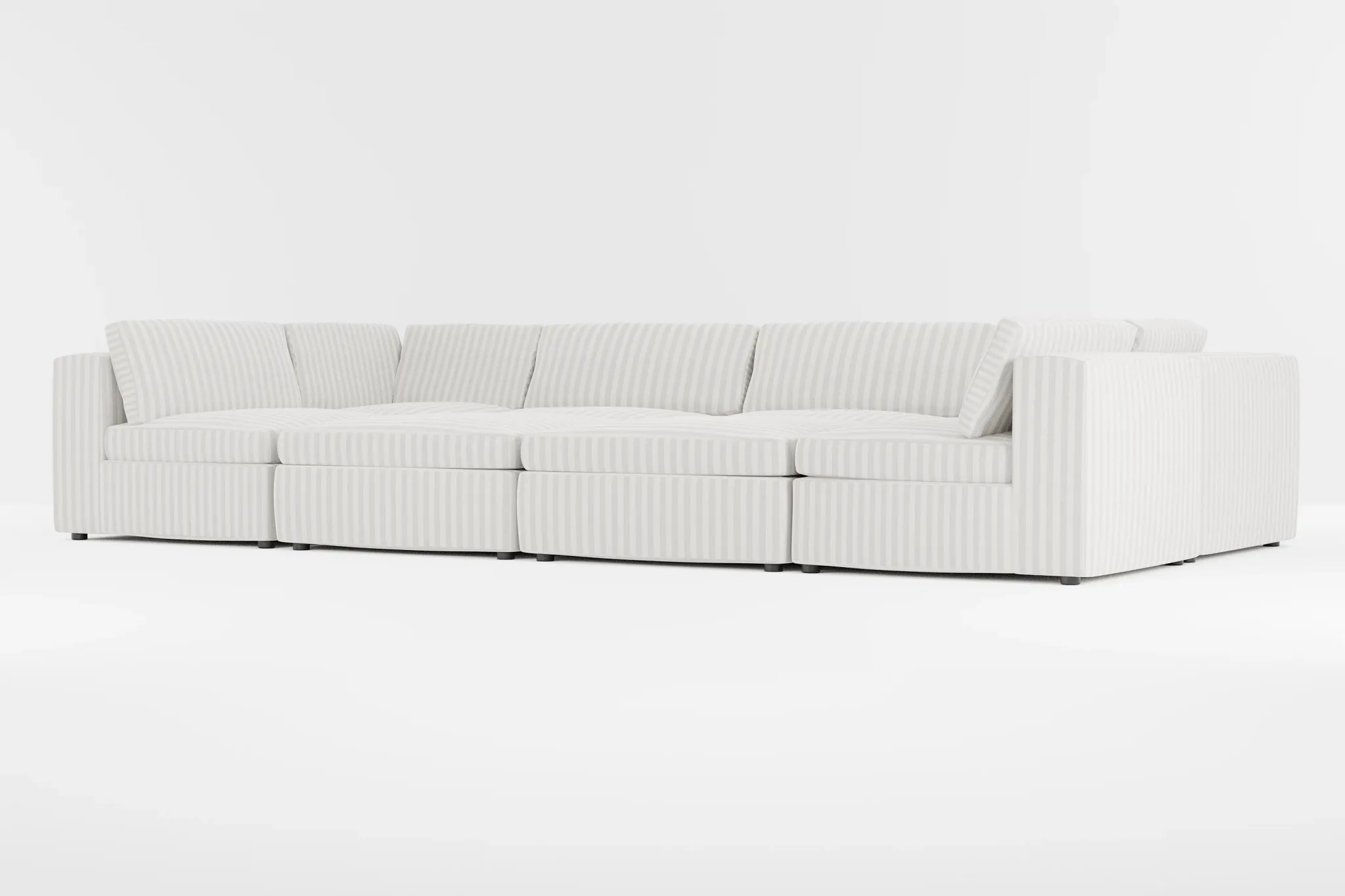 Destin Sea Lane Light Gray Fabric 8-piece Pit Sectional