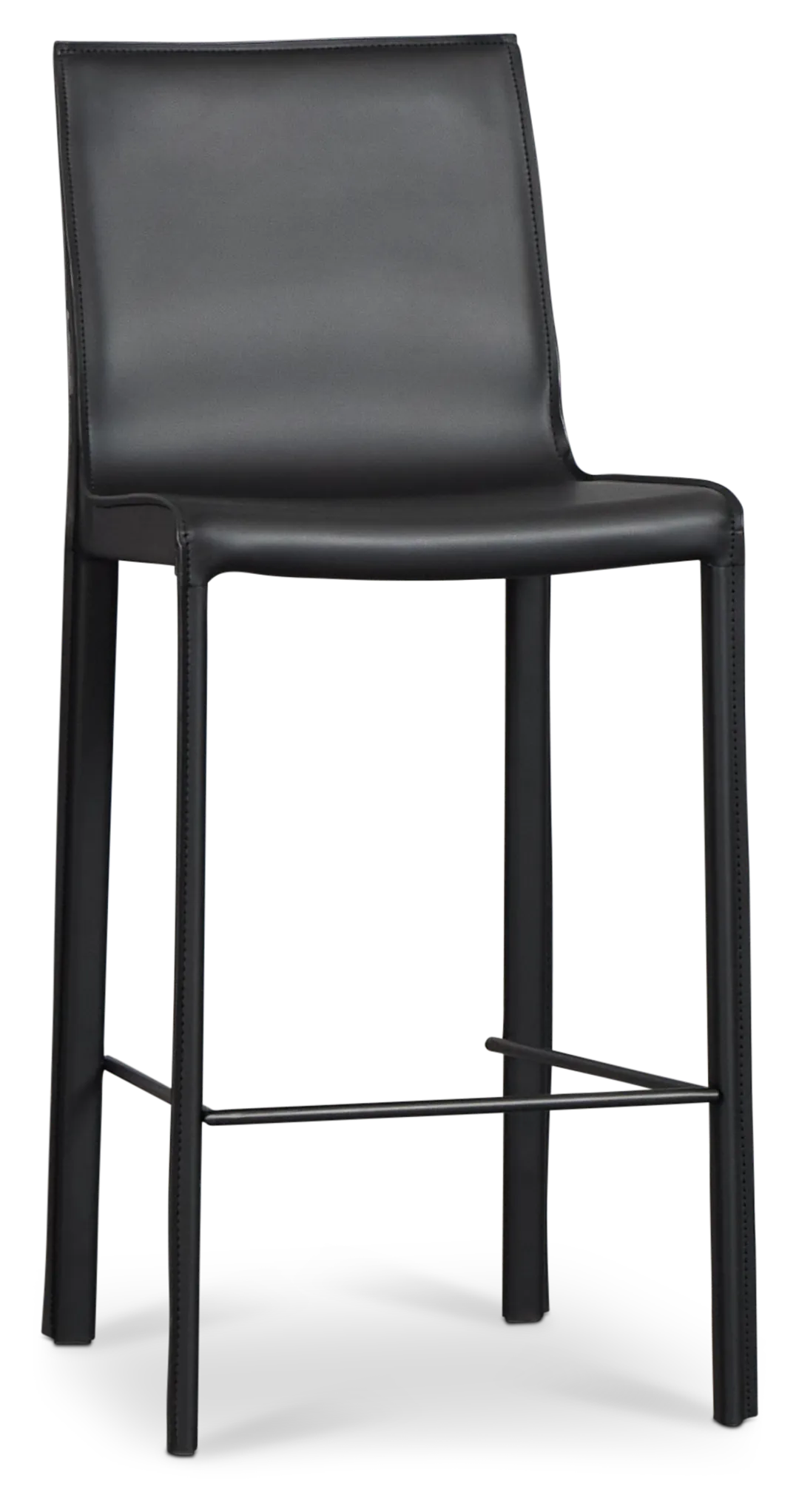 Lagos Black 27" Upholstered Barstool