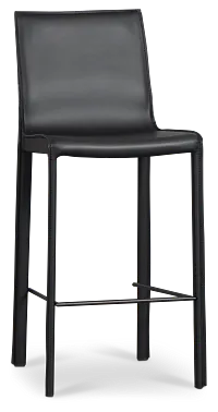 Lagos Black 27" Upholstered Barstool