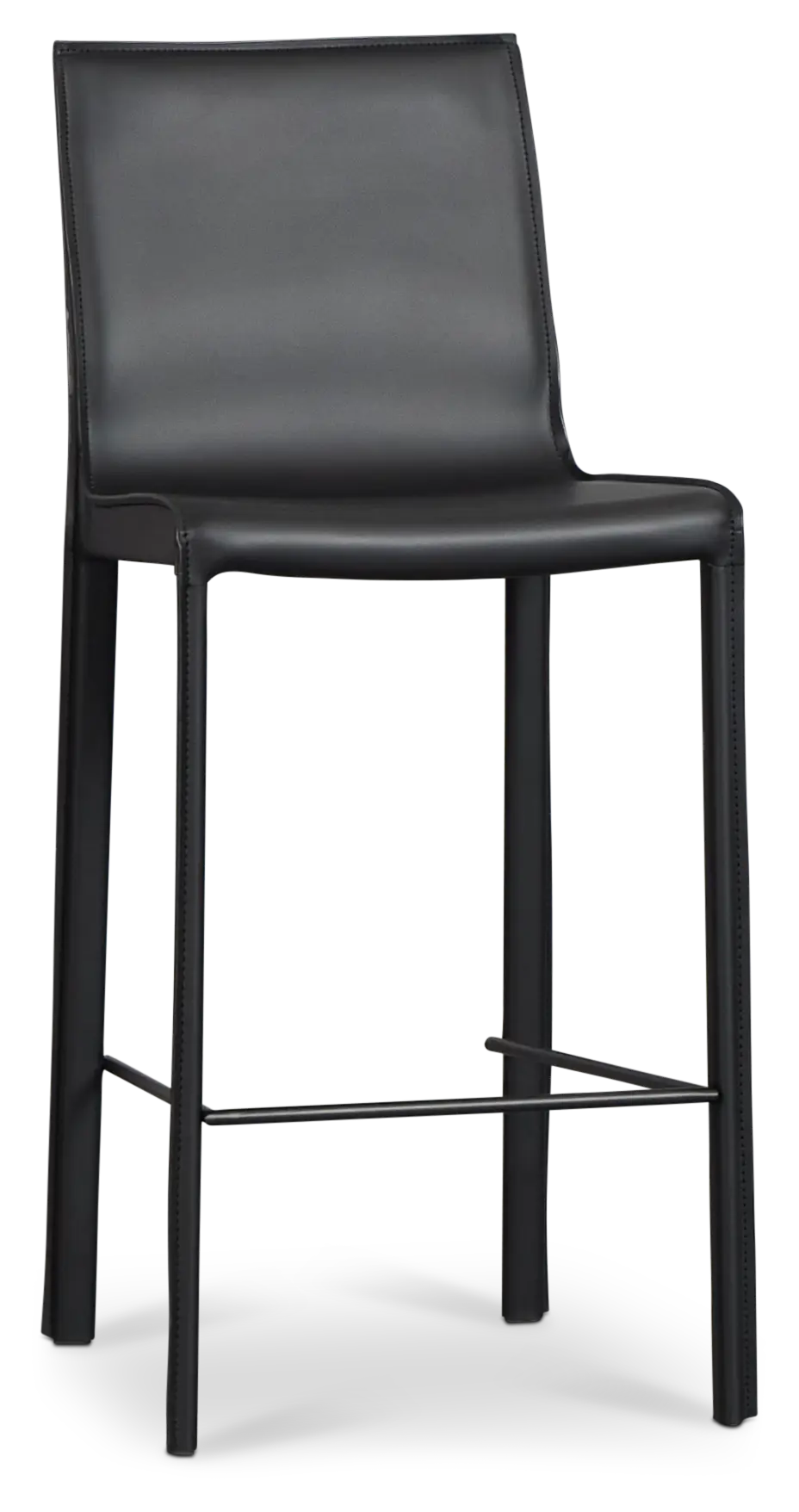 Lagos Black 27" Upholstered Barstool Lagos Black 27" Upholstered Barstool