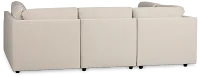 Addie Beige Fabric 6-piece Pit Storage Sectional