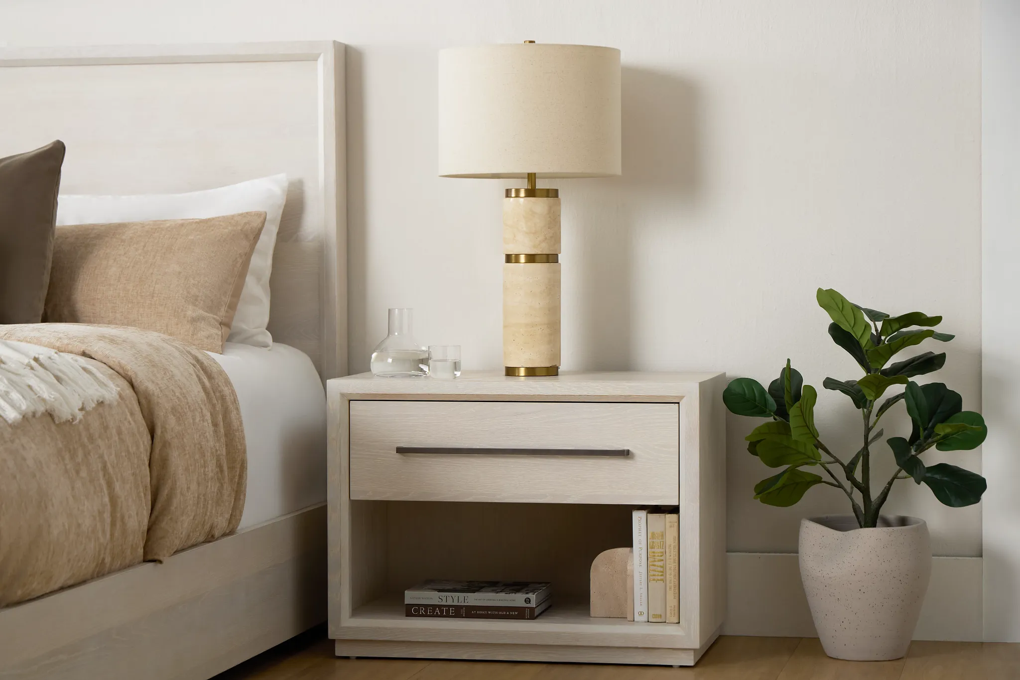 Gables White Nightstand