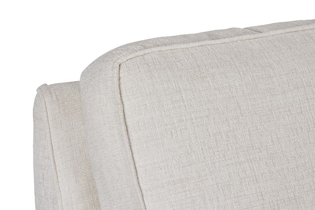 Andie White Fabric Small Two-arm Sectional