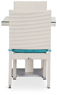 Bahia Dark Teal 27" Square Table & 2 Chairs