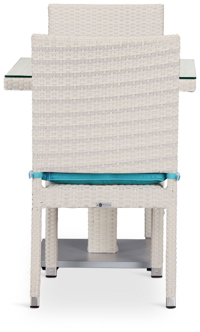 Bahia Dark Teal 27" Square Table & 2 Chairs