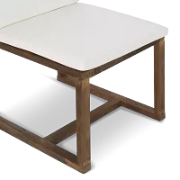 Linear Teak White Side Chair