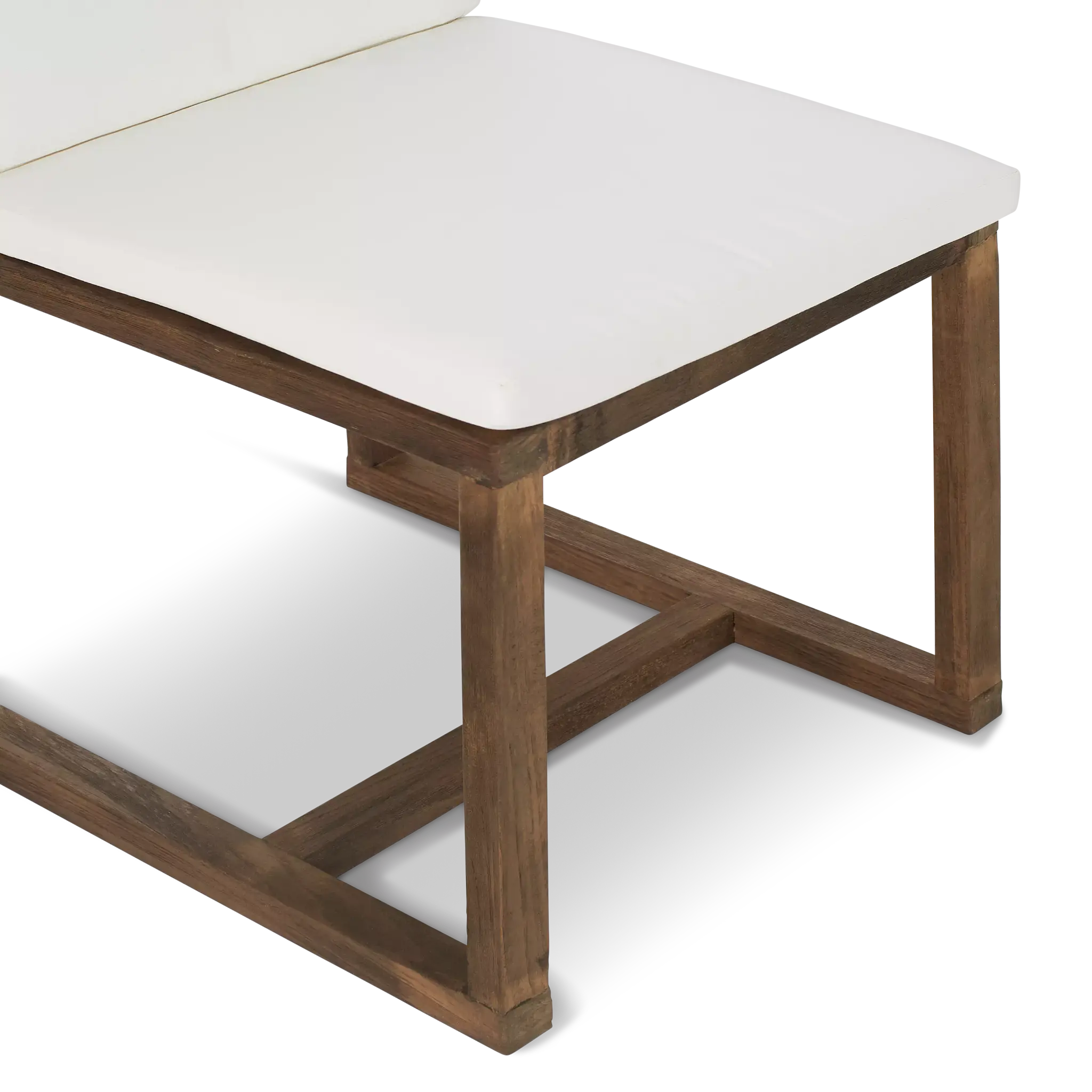 Linear Teak White Side Chair Linear Teak White Side Chair