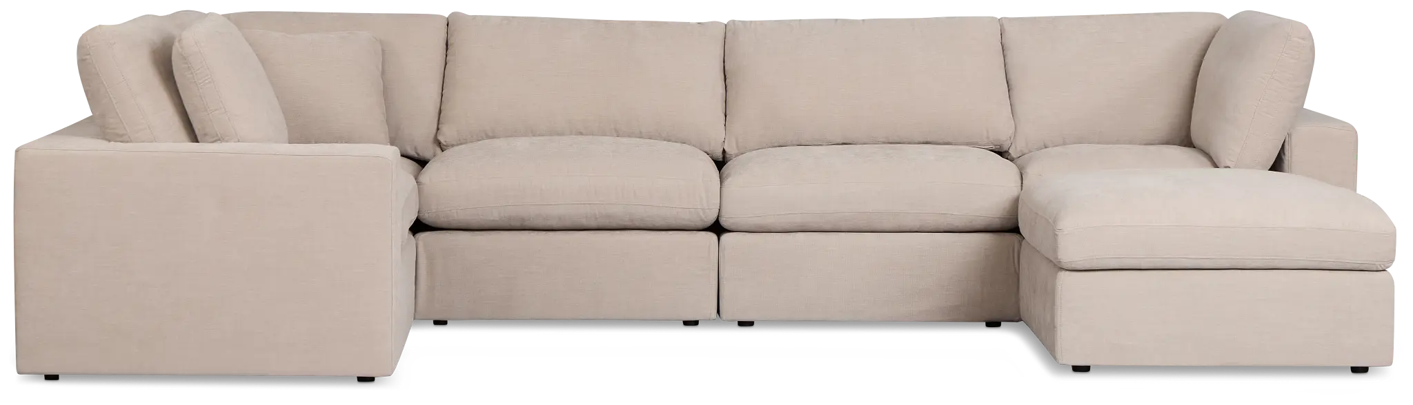 Breeze Taupe Fabric 6-piece Pit Sectional Breeze Taupe Fabric 6-piece Pit Sectional