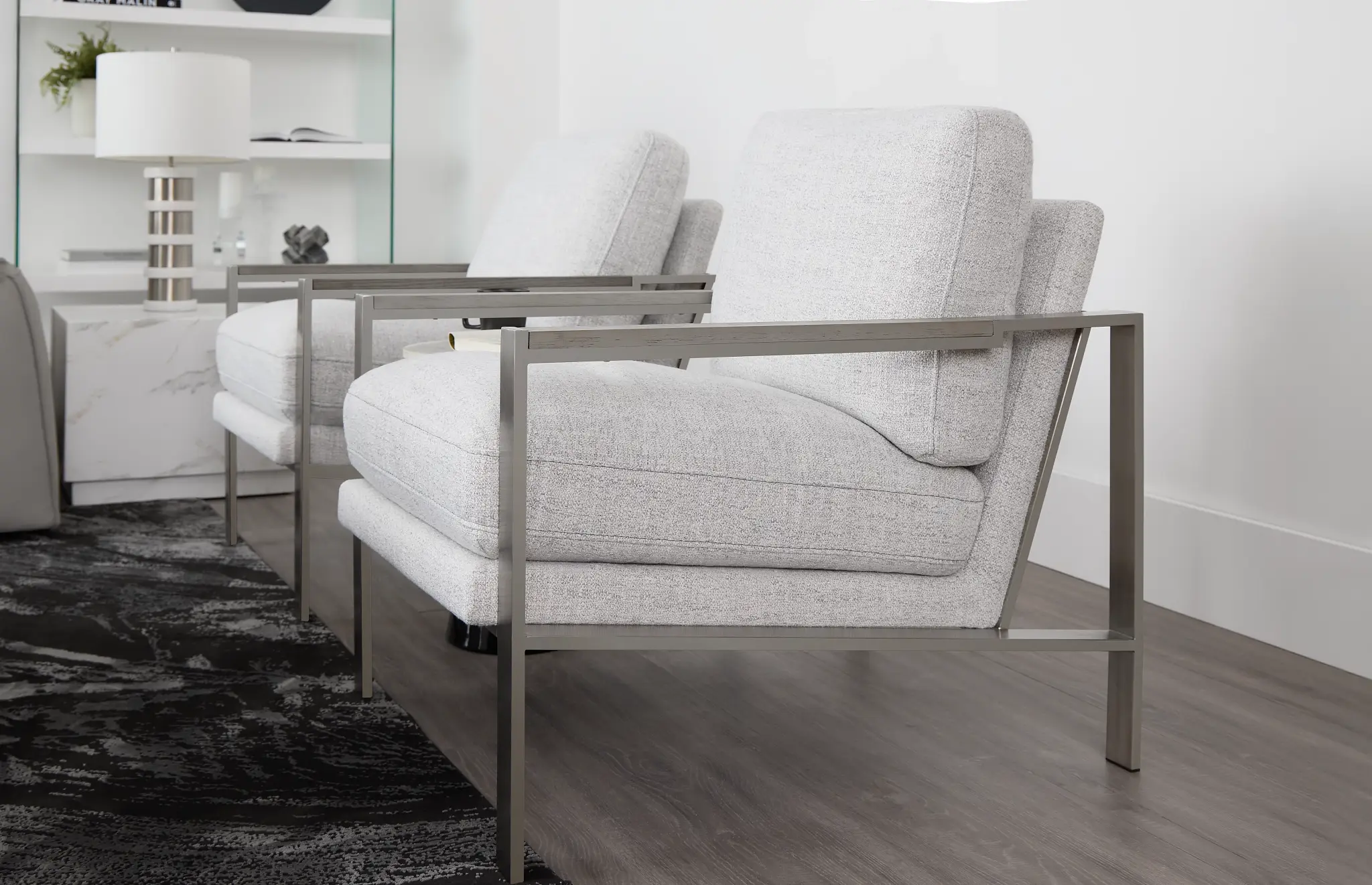 Wyatt Light Gray Fabric Accent Chair Wyatt Light Gray Fabric Accent Chair