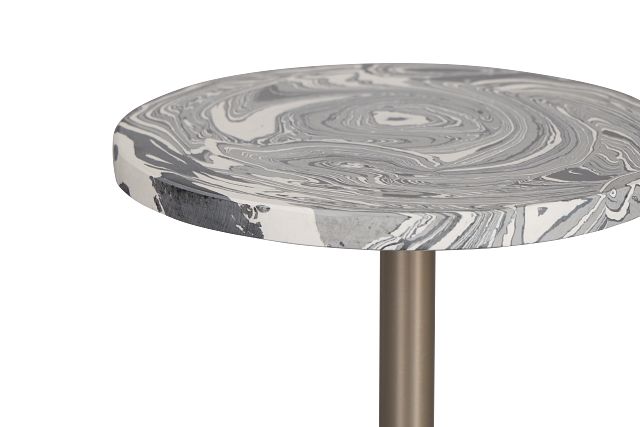 Rasa Gray Stone Accent Table