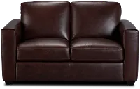 Lane Medium Brown Lthr/vinyl Loveseat