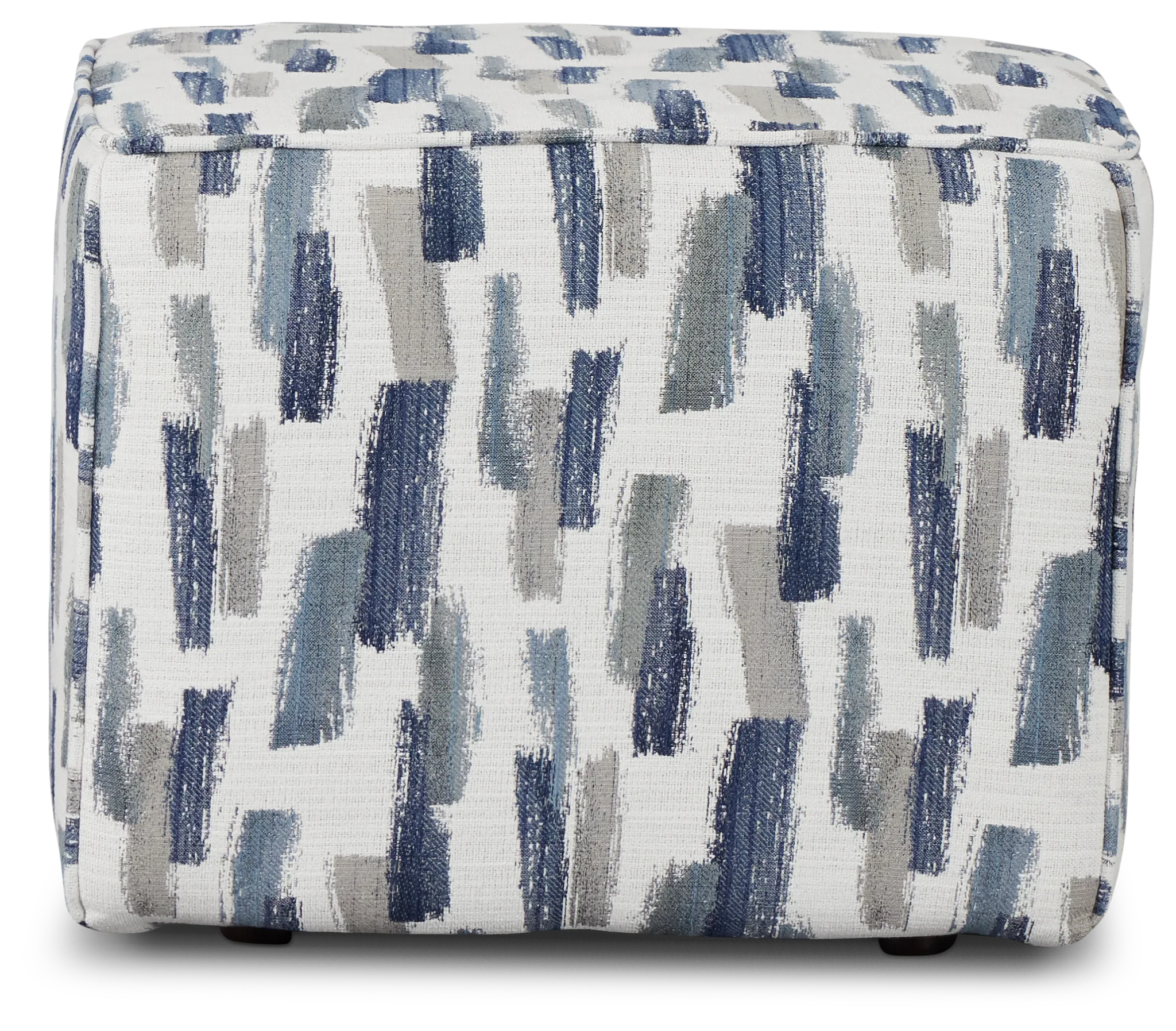 Staccato Navy Fabric Accent Pouf