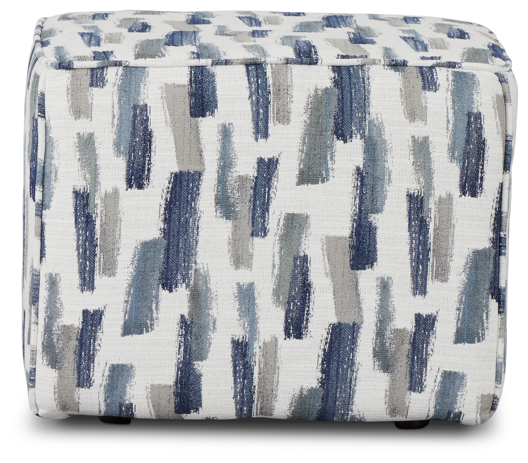 Staccato Navy Fabric Accent Pouf Staccato Navy Fabric Accent Pouf