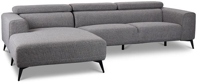 Alina Dark Gray Fabric Left Chaise Sectional