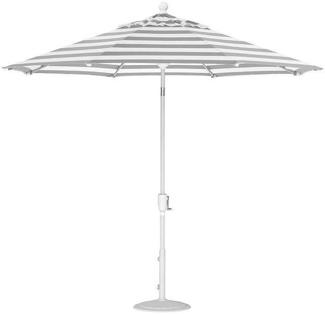Capri Gray Stripe Umbrella Set (1)