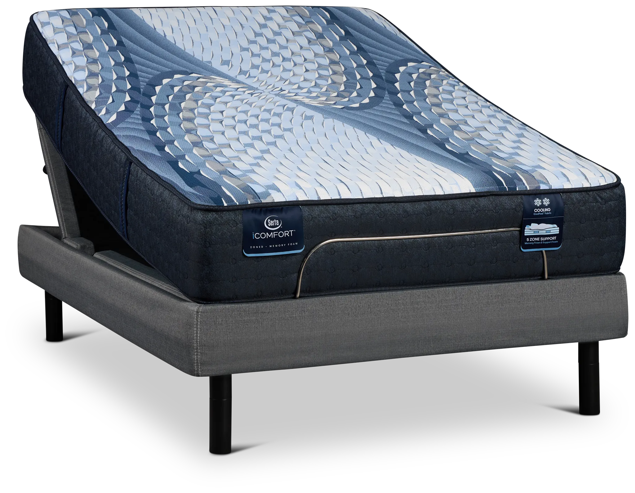 Serta Icomfort Elana Firm Motion Perfect 4 Adjustable Base Set