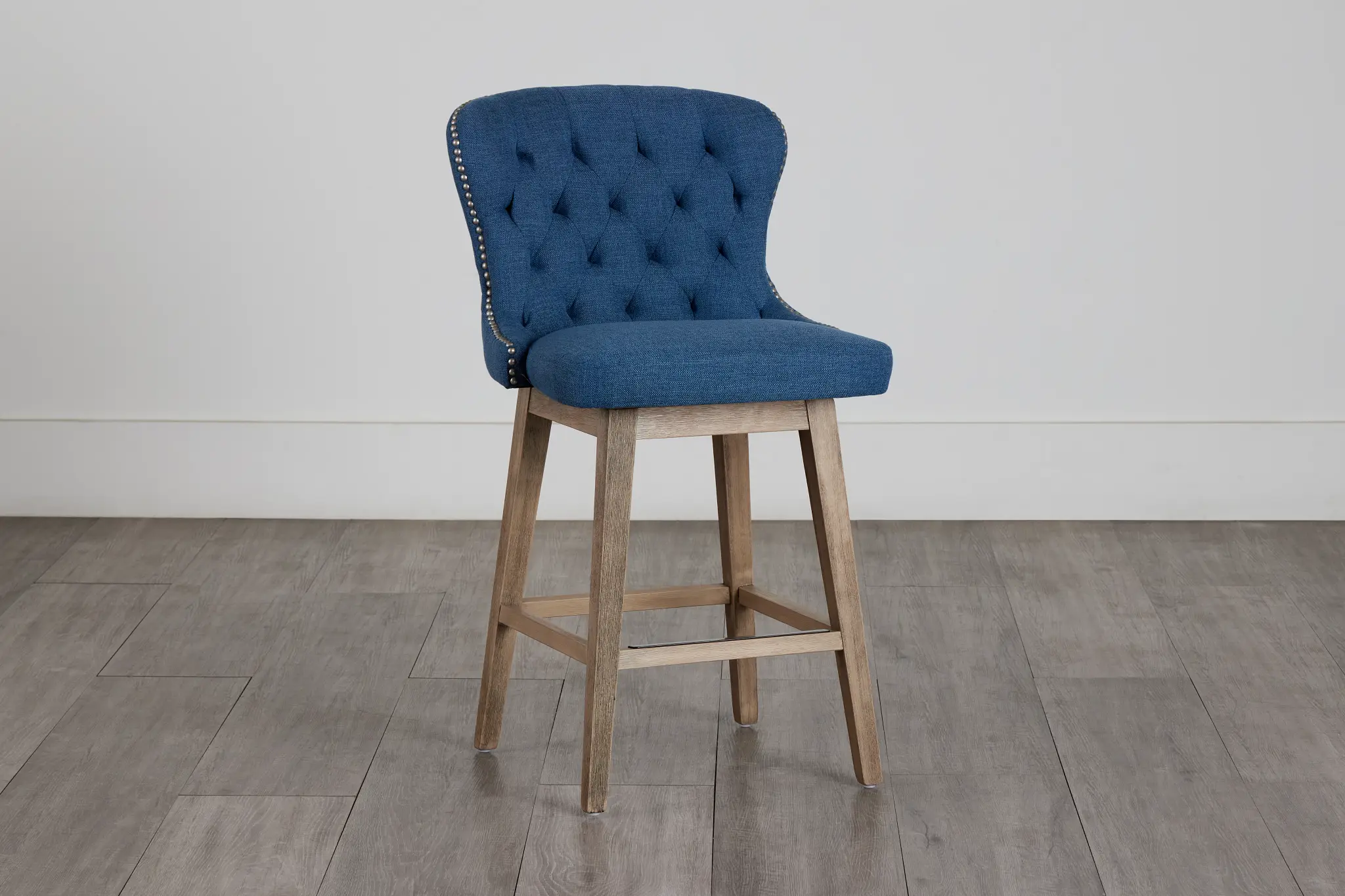 Seaside Blue Fabric 24" Swivel Barstool Seaside Blue Fabric 24" Swivel Barstool