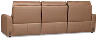 Edison Dark Brown Leather/Vinyl 3-piece Modular Power Sofa