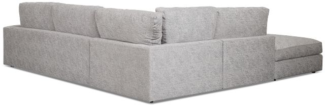 Calista Pewter Fabric Large Left Bumper Sectional