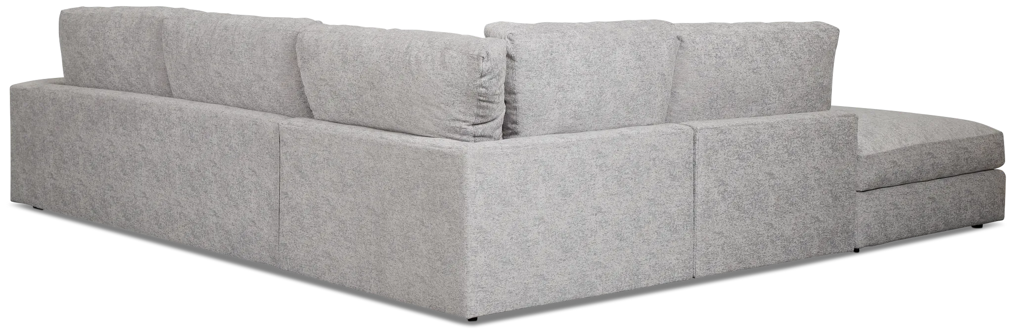 Calista Pewter Fabric Large Left Bumper Sectional