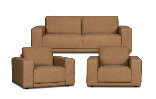 Kellan Light Brown 92" Living Room