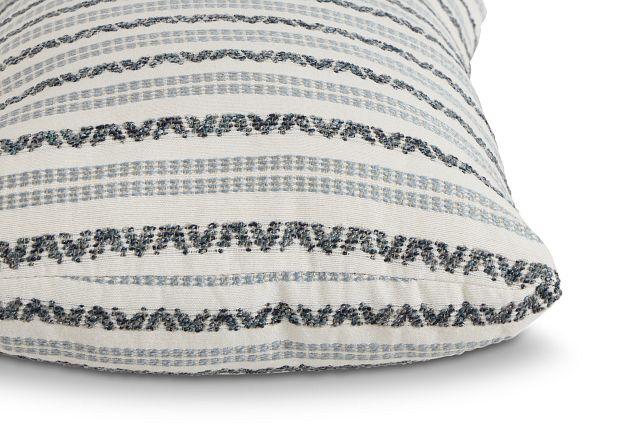 Budreau Blue Fabric Lumbar Accent Pillow (2)